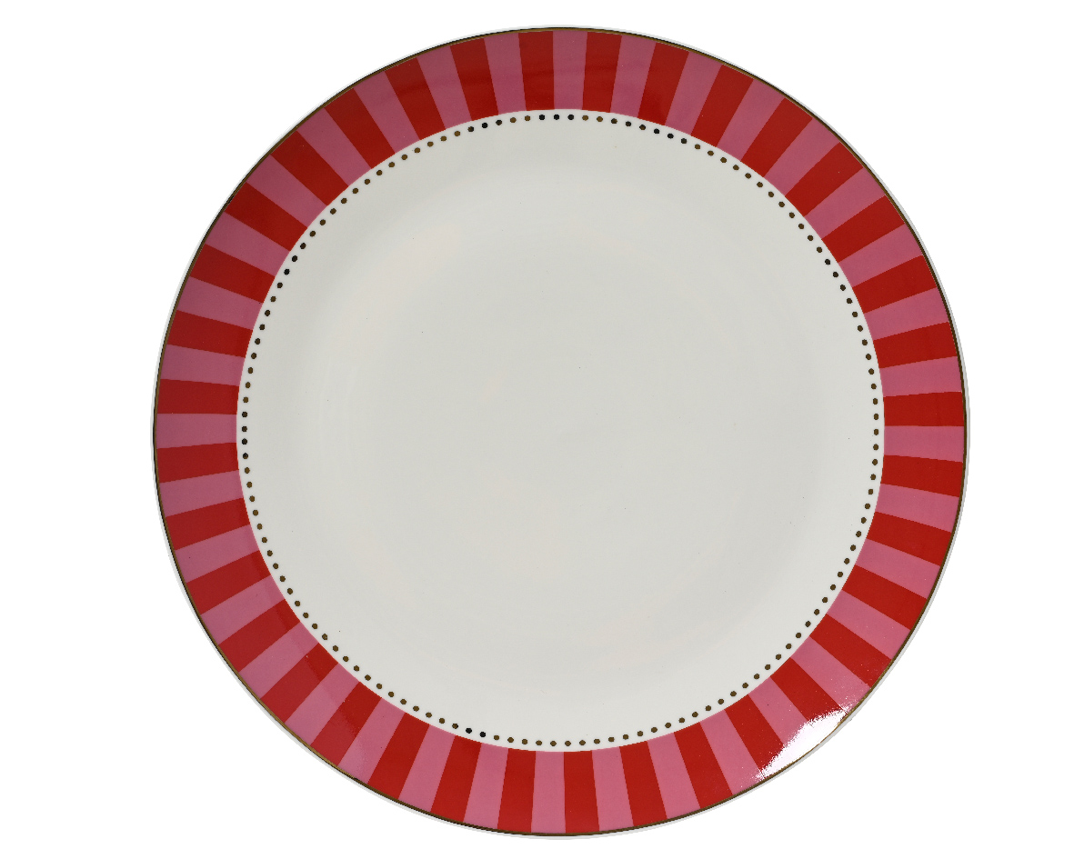 PORCELAIN LARGE PLATE DECALWITH GOLD DETAIL