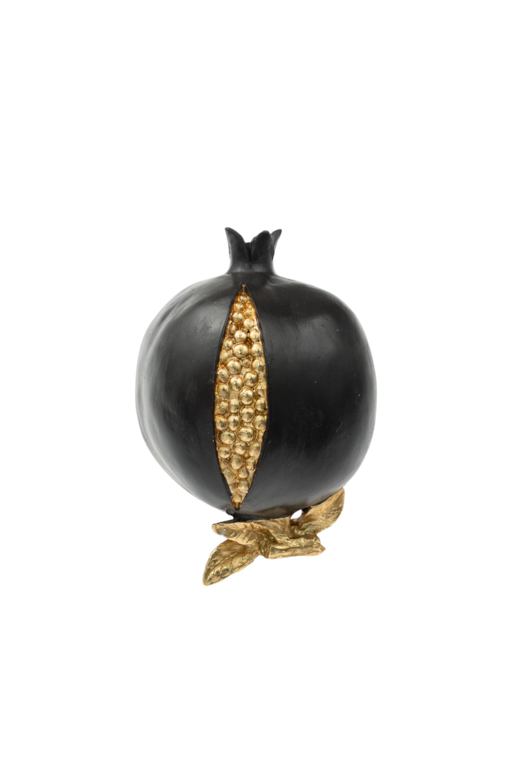 POLYRESIN POMEGRANATE BLACK-GOLD LARGE