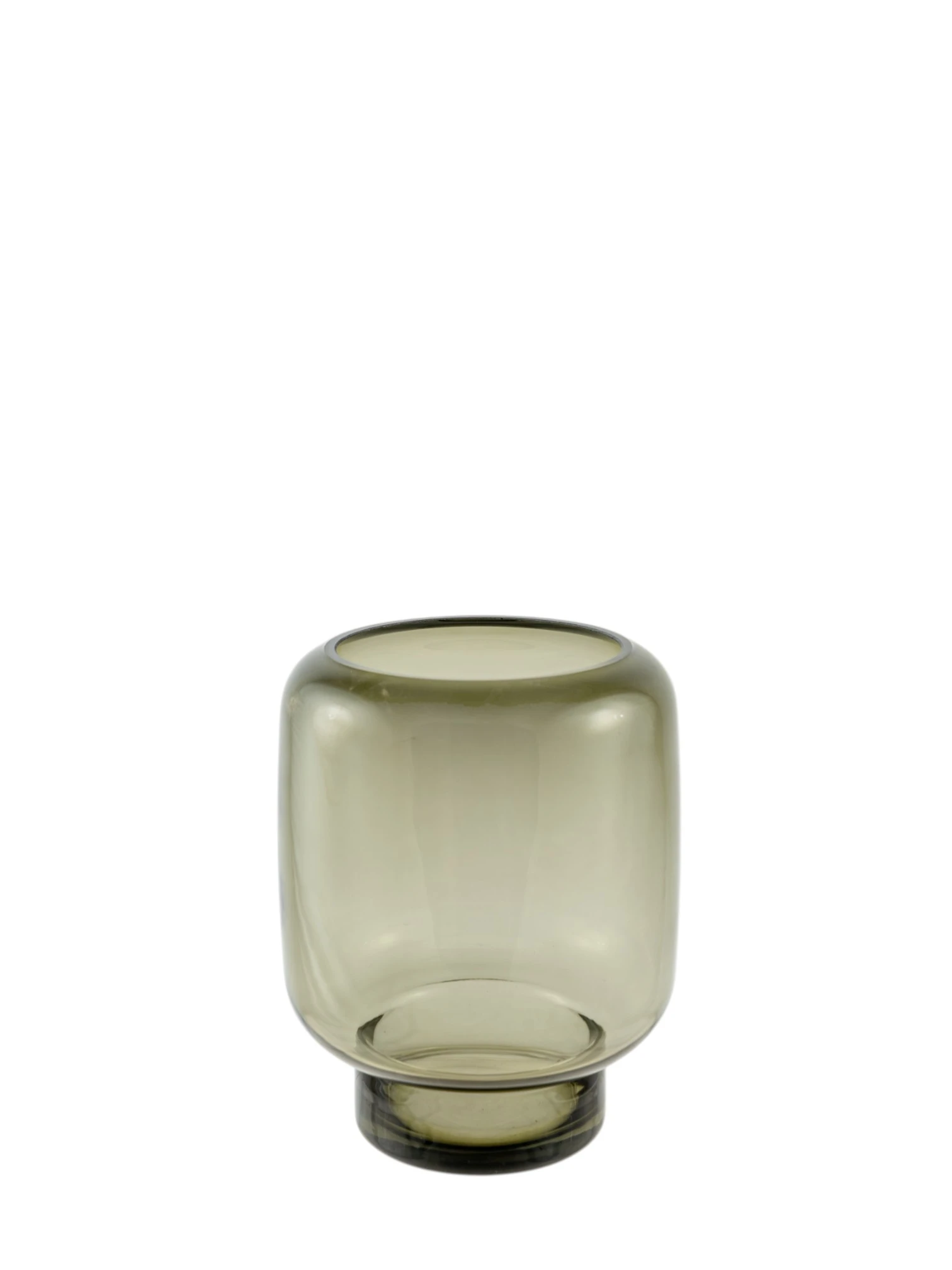 SMALL BLOWN GLASS VASE SOLID GREY COLOR