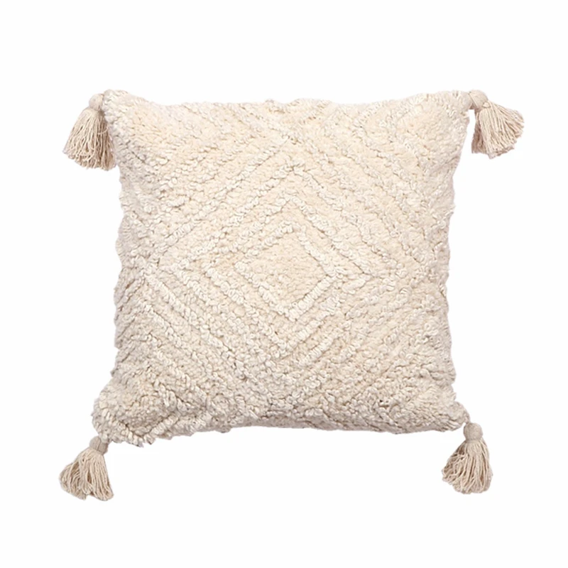 BOHO OFF WHITE ROMVOS CUSHION COTTON
