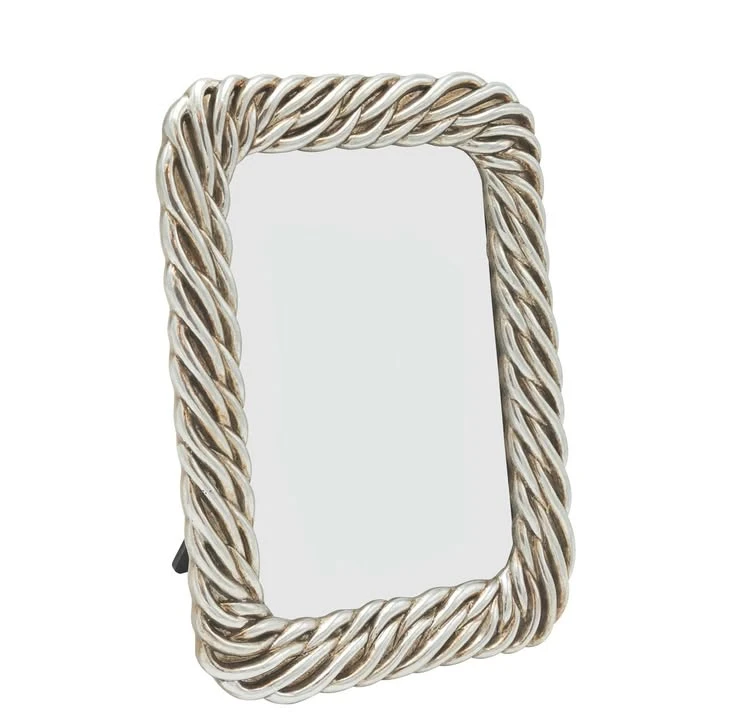 SILVER PHOTO BRAIDED FRAME LARGE