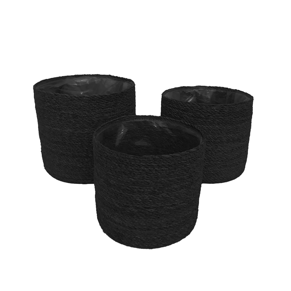 DELMAR PLANTER SEAGRASS BLACK