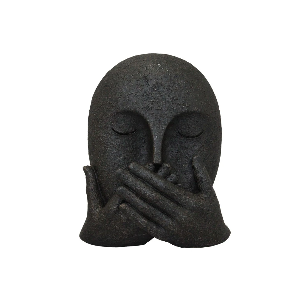 SOUS DECORATION FACE RESIN BLACK