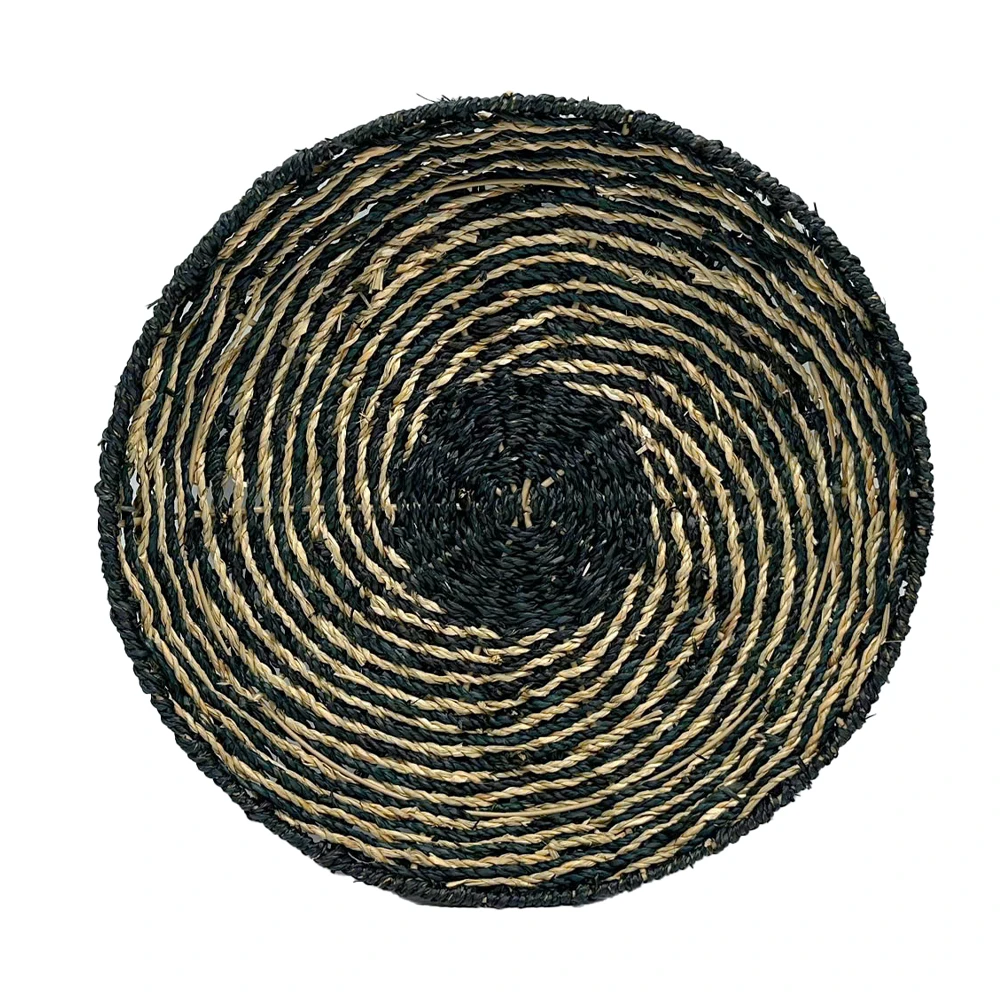 IRIS DECORATION WALL SEAGRASS BLACK NATURAL