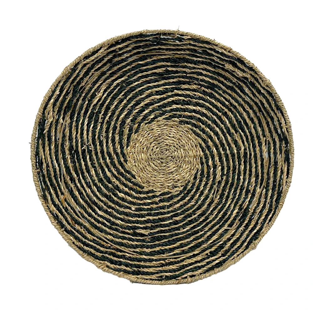 IRIS DECORATION WALL SEAGRASS NATURAL BLACK