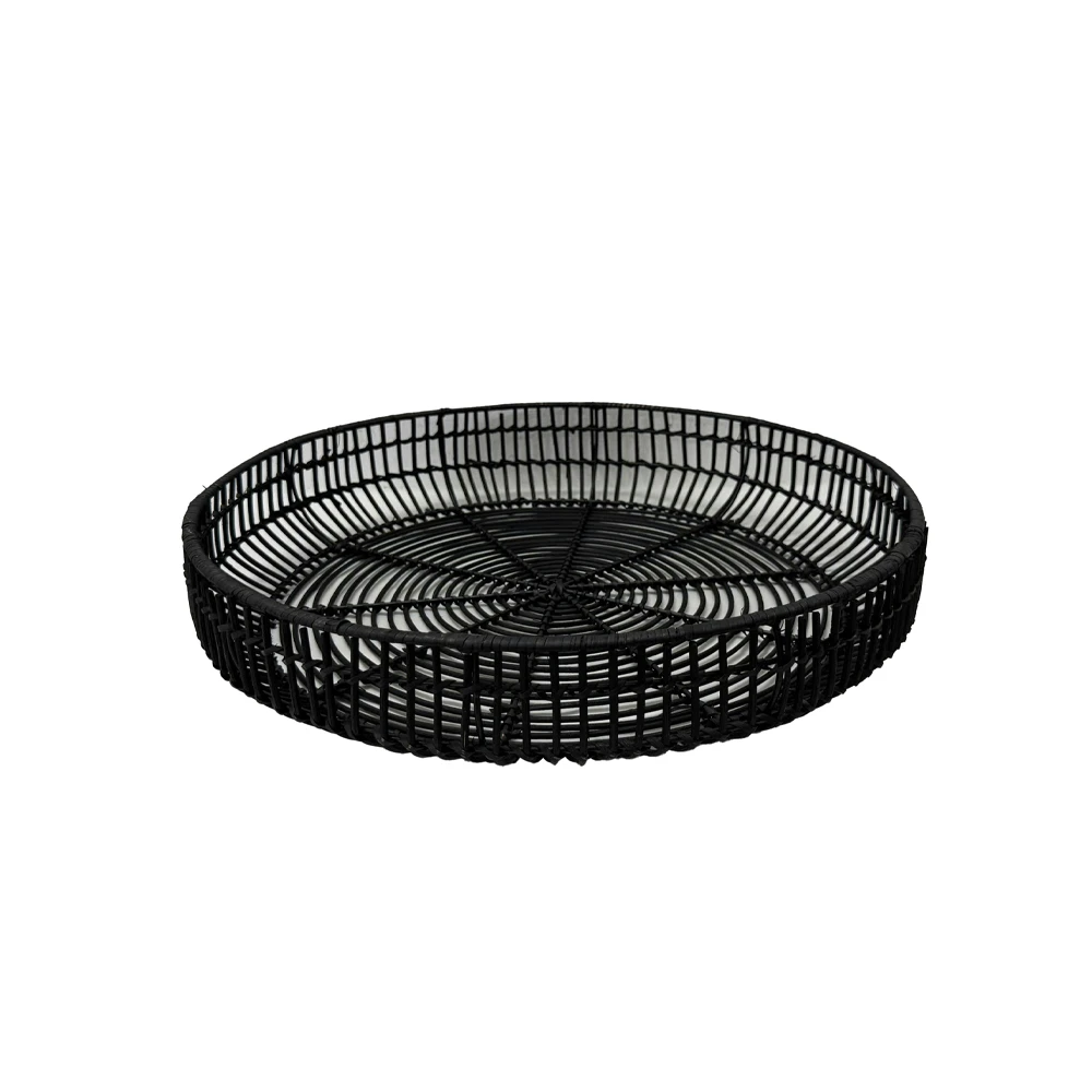 ONYX TRAY  RATTAN NATURAL BLACK