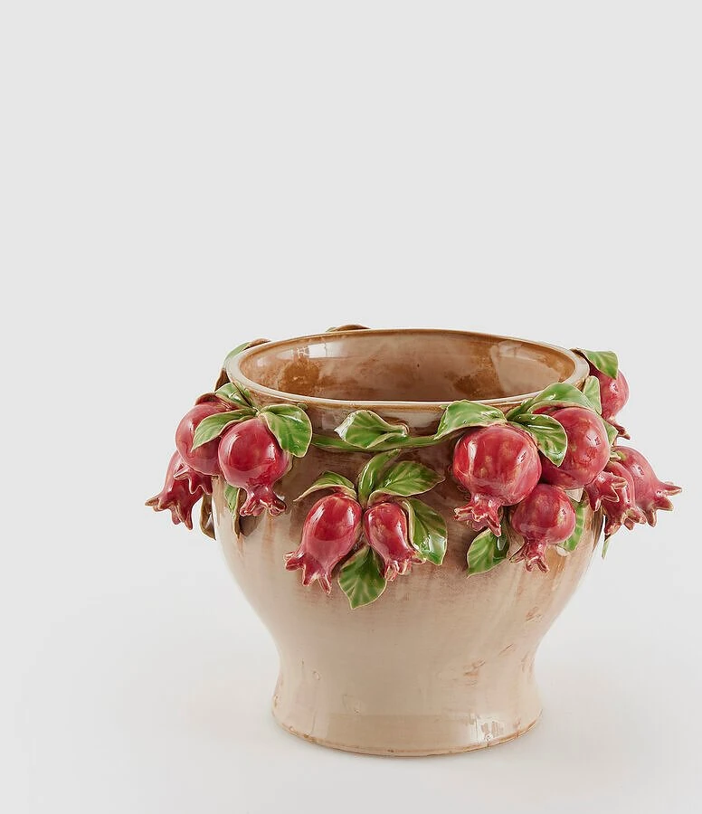 STONEWARE/DOLOMITE FREAKY POMEGRANATE SMALL VASE