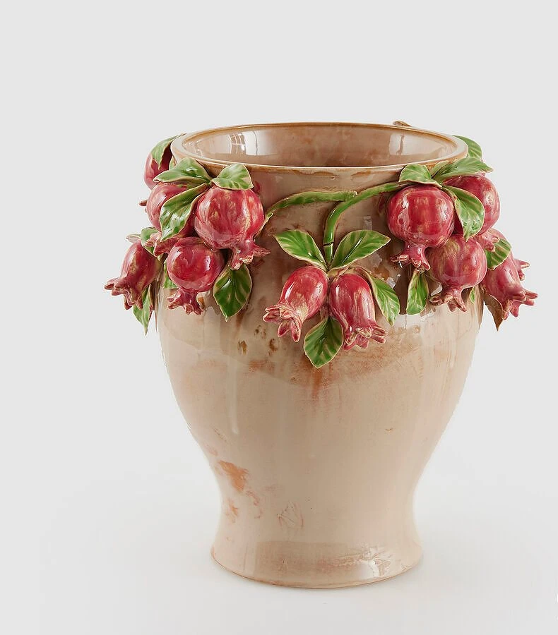 STONEWARE/DOLOMITE FREAKY POMEGRANATE LARGE VASE