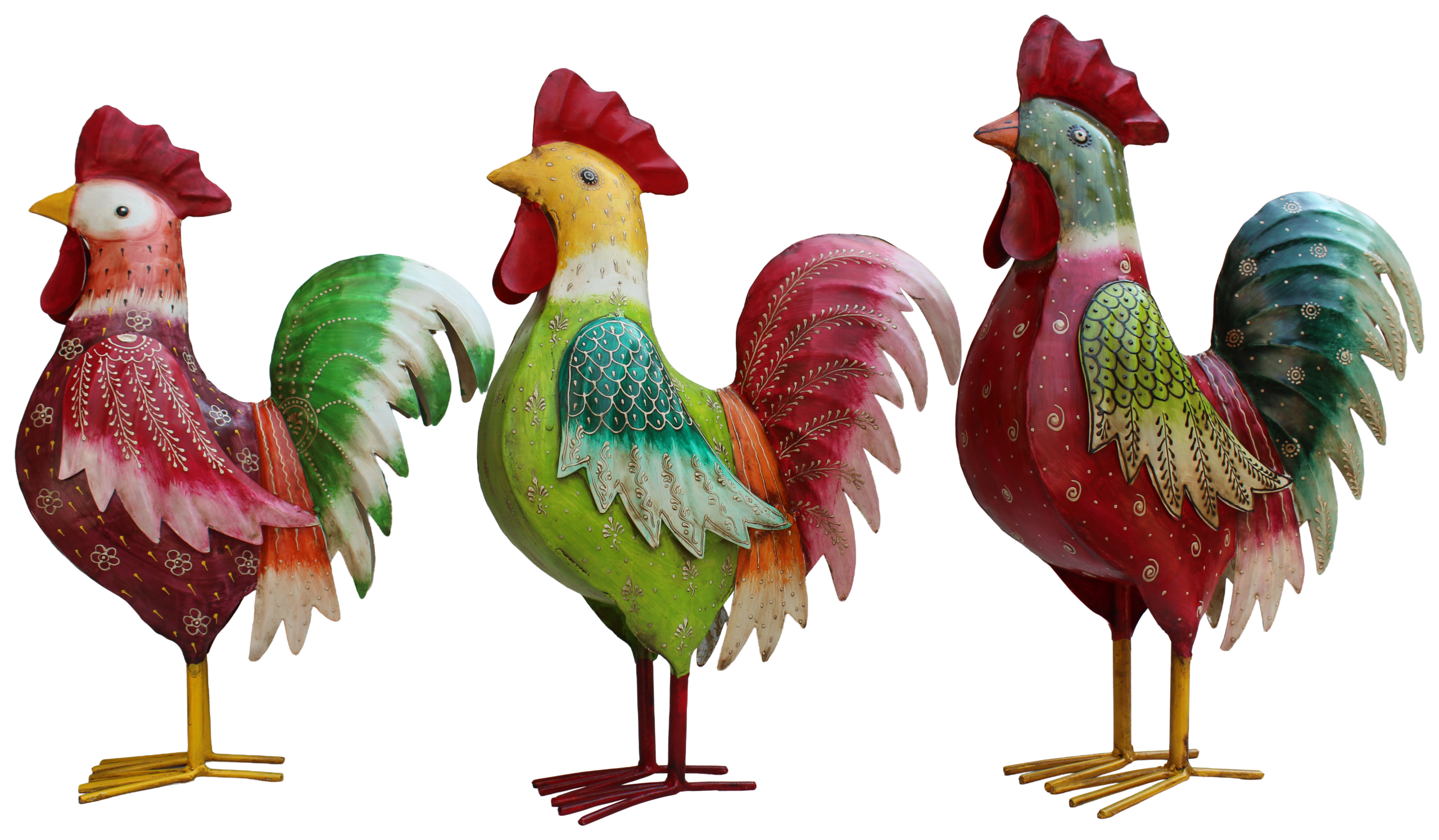 METAL HEN KANU RED-RED/YELLOW-GREEN/GREY-RED