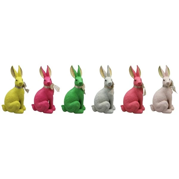 RESIN HARE SANNIE YELLOW/FUCHSIA/GREEN/WHITE/DARK PINK/LIGHT PINK