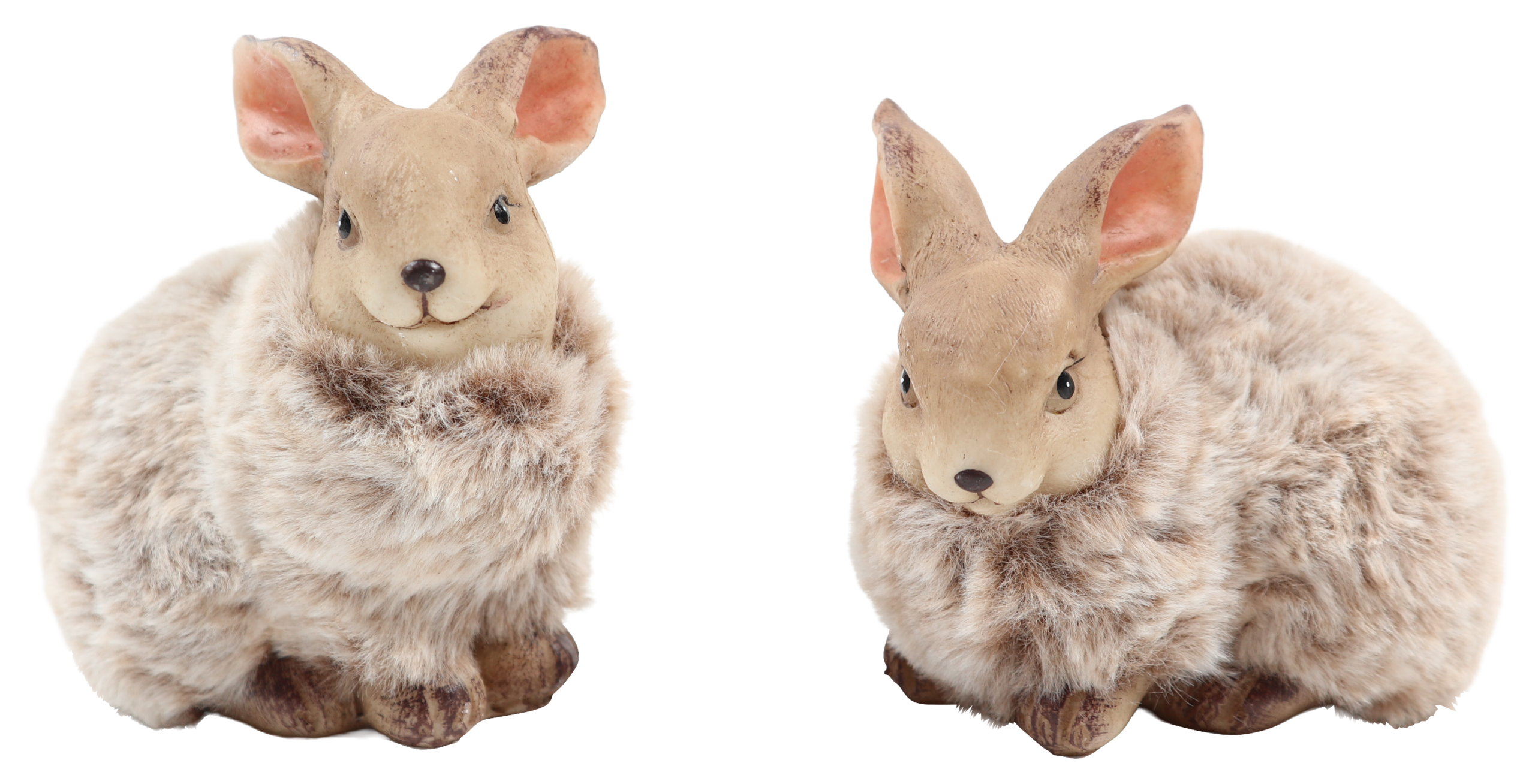 RESIN WALKING SANNIE RABBIT LIGHT BROWN LOOKING RIGHT/LEFT LARGE