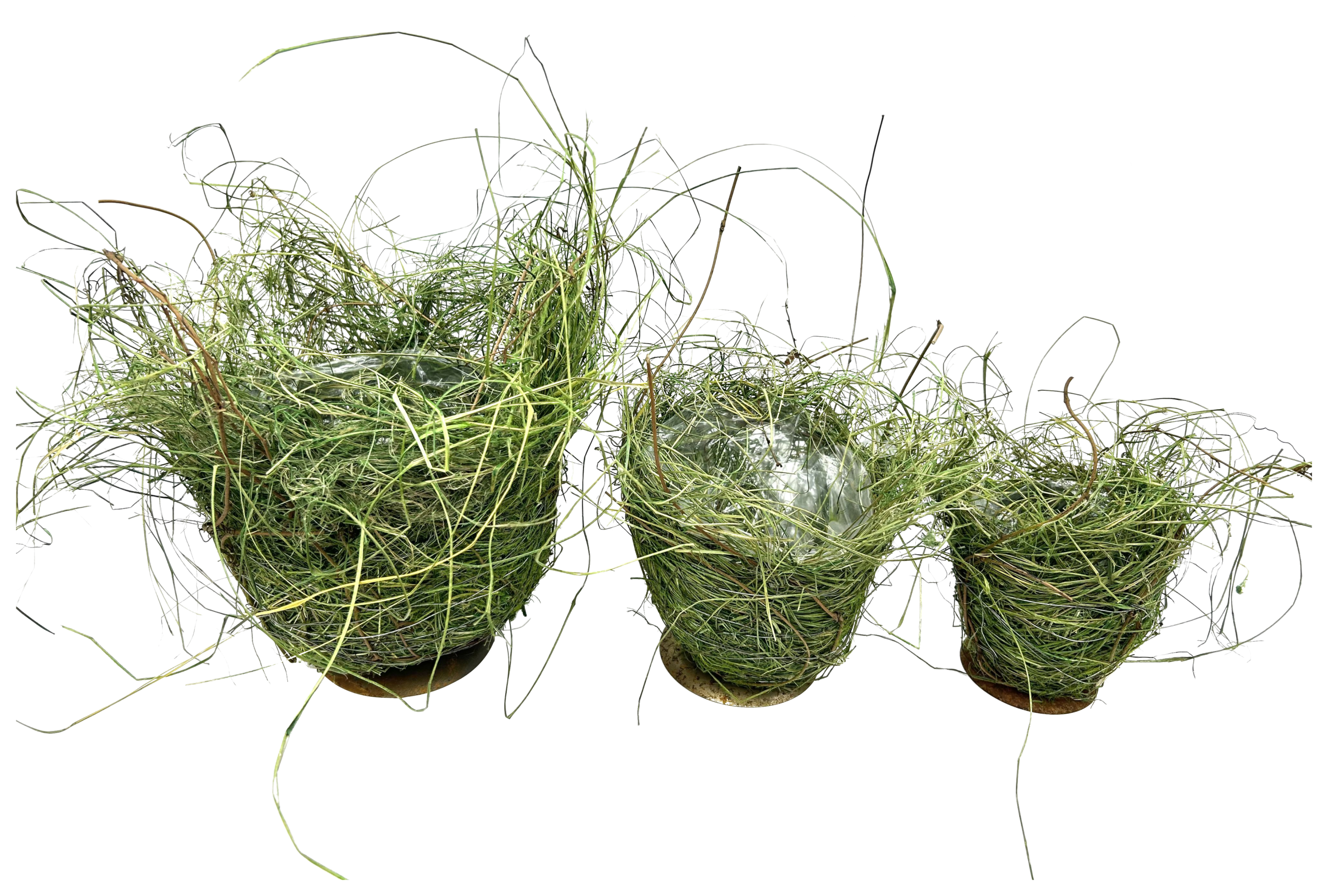 RATTAN GREEN NEST LARGE/MEDIUM/SMALL WILLOW