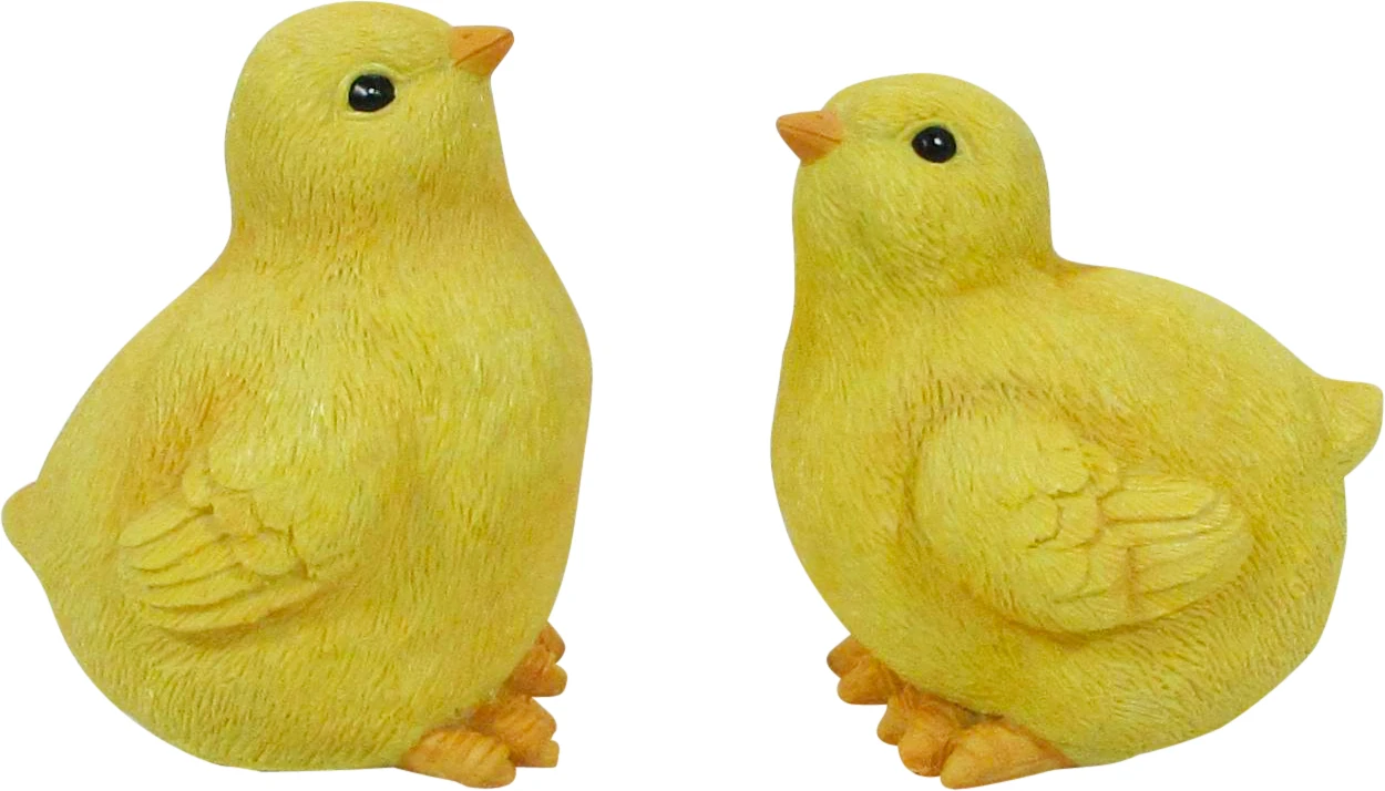 RESIN YELLOW LOOKING RIGHT/LEFT CHICK SANNIE