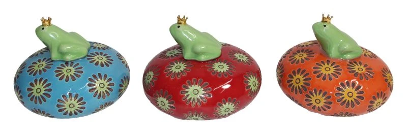 BLUE/RED/ORANGE STONE WITH FROG DOWSE