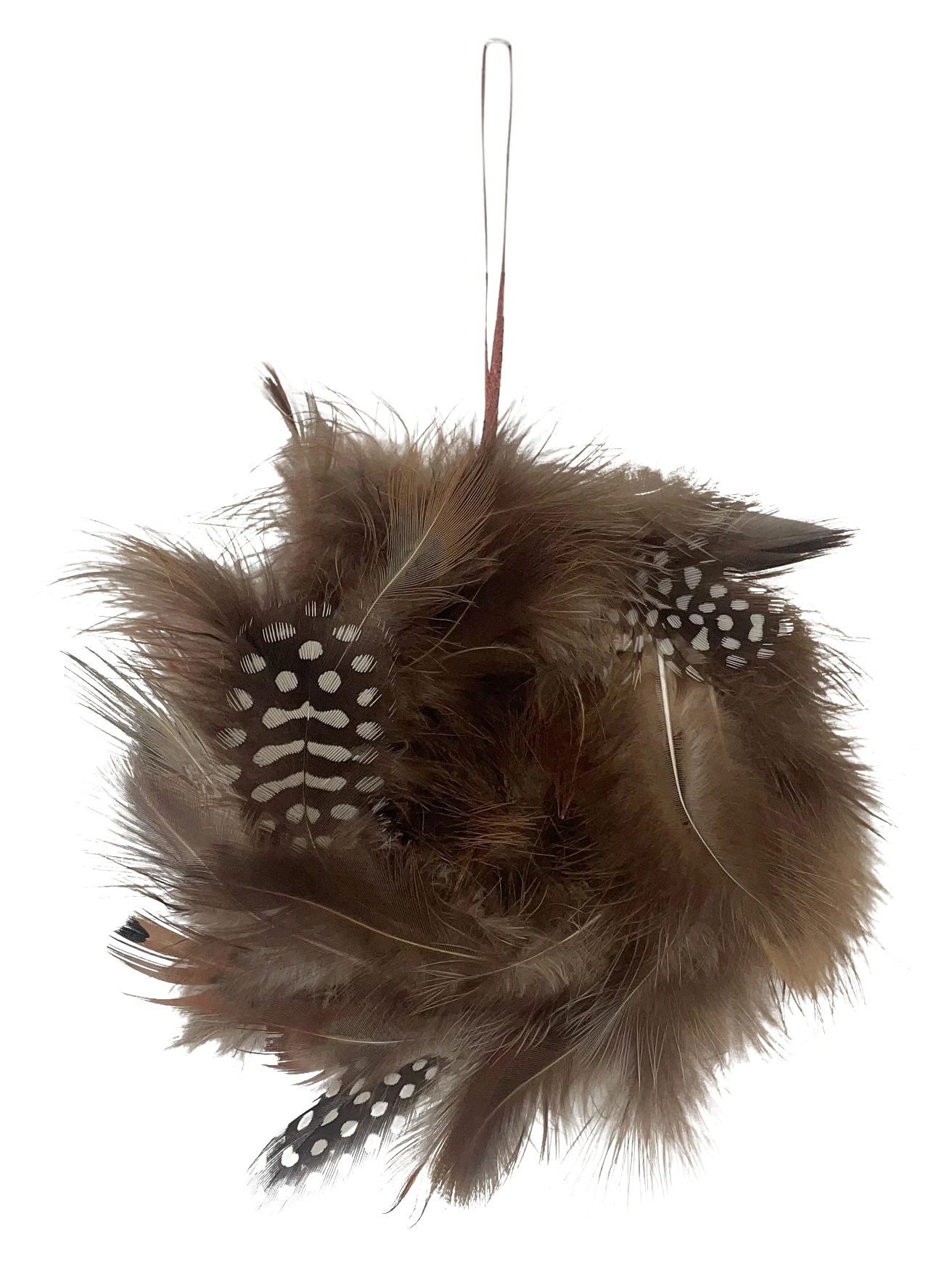 BROWN FEATHER WREATH FEDER