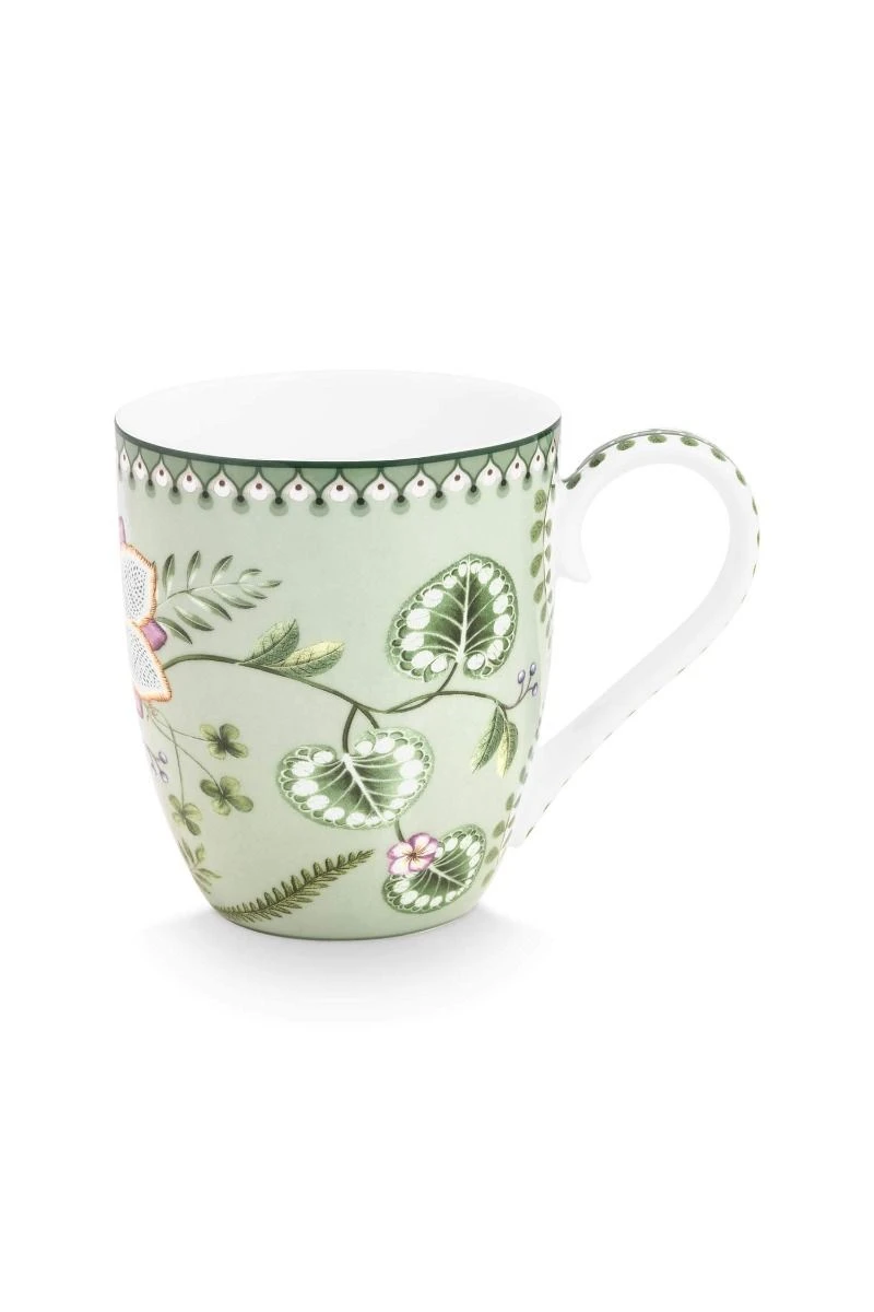 LILY&LOTUS COLLECTION LIGHT GREEN PORCELAIN MUG XL
