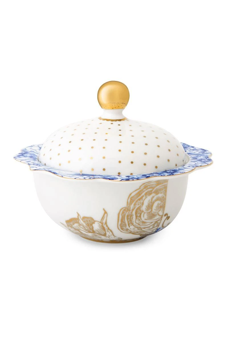 ROYAL WHITE COLLECTION PORCELAIN SUGAR BOWL