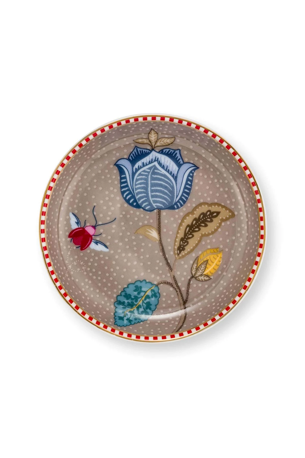 BLOOMING TALES COLLECTION KHAKI-BLUE PORCELAIN TEA TIP