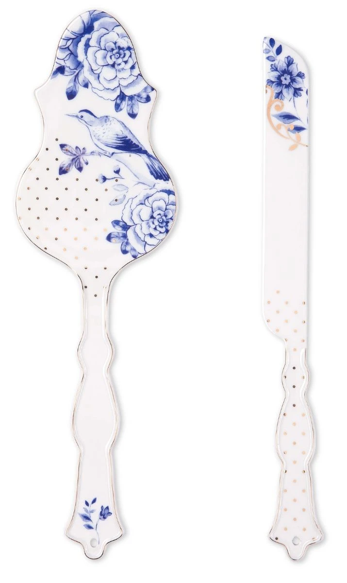ROYAL WHITE COLLECTION SET OF 2 CAKE KNIFE CAKE SERVER