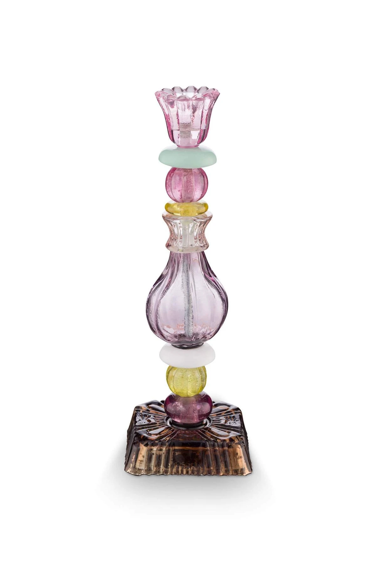 LILY&LOTUS COLLECTION LILAC L CANDLE HOLDER GLASS BEADS