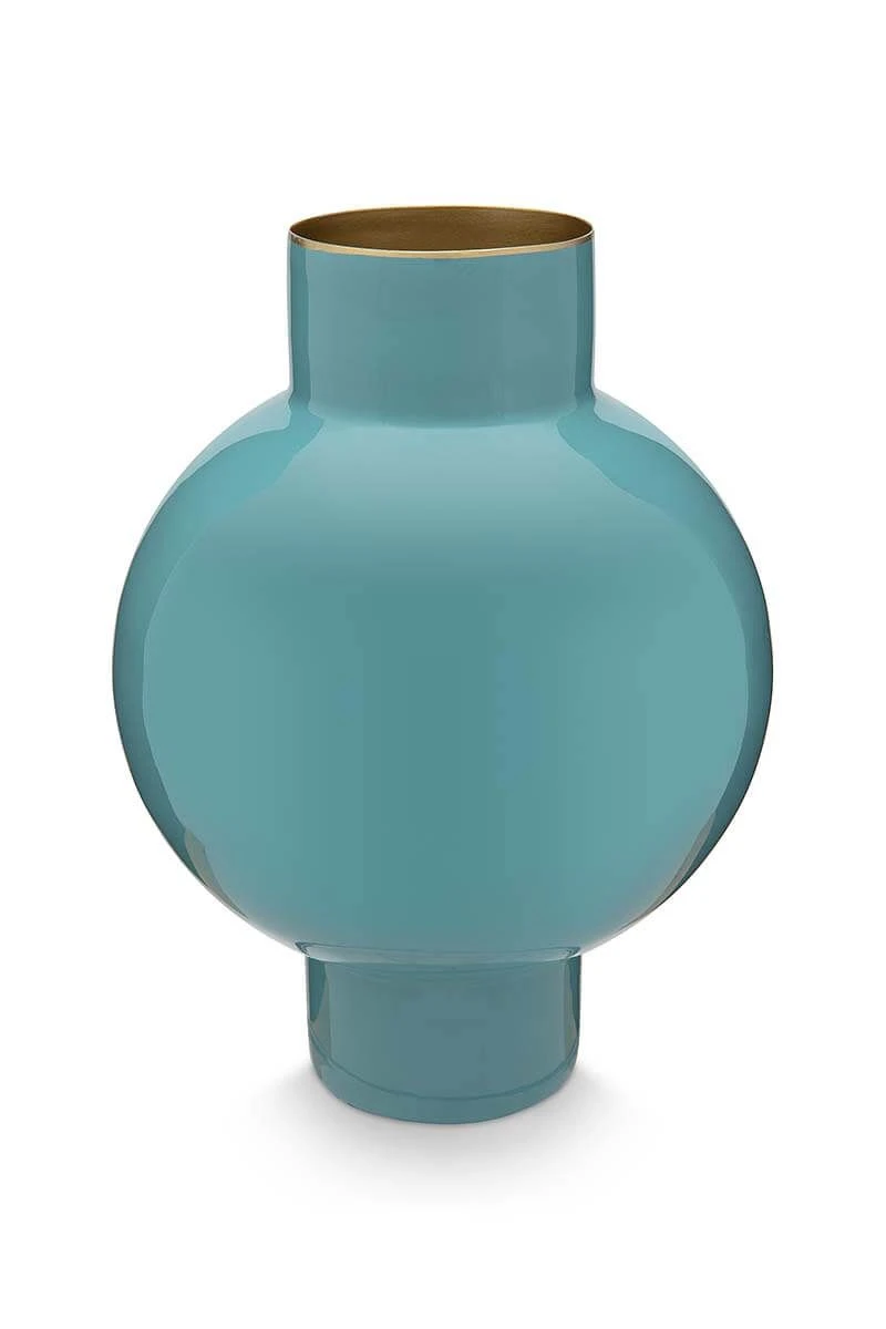 VASE METAL SMALL SEA GREEN