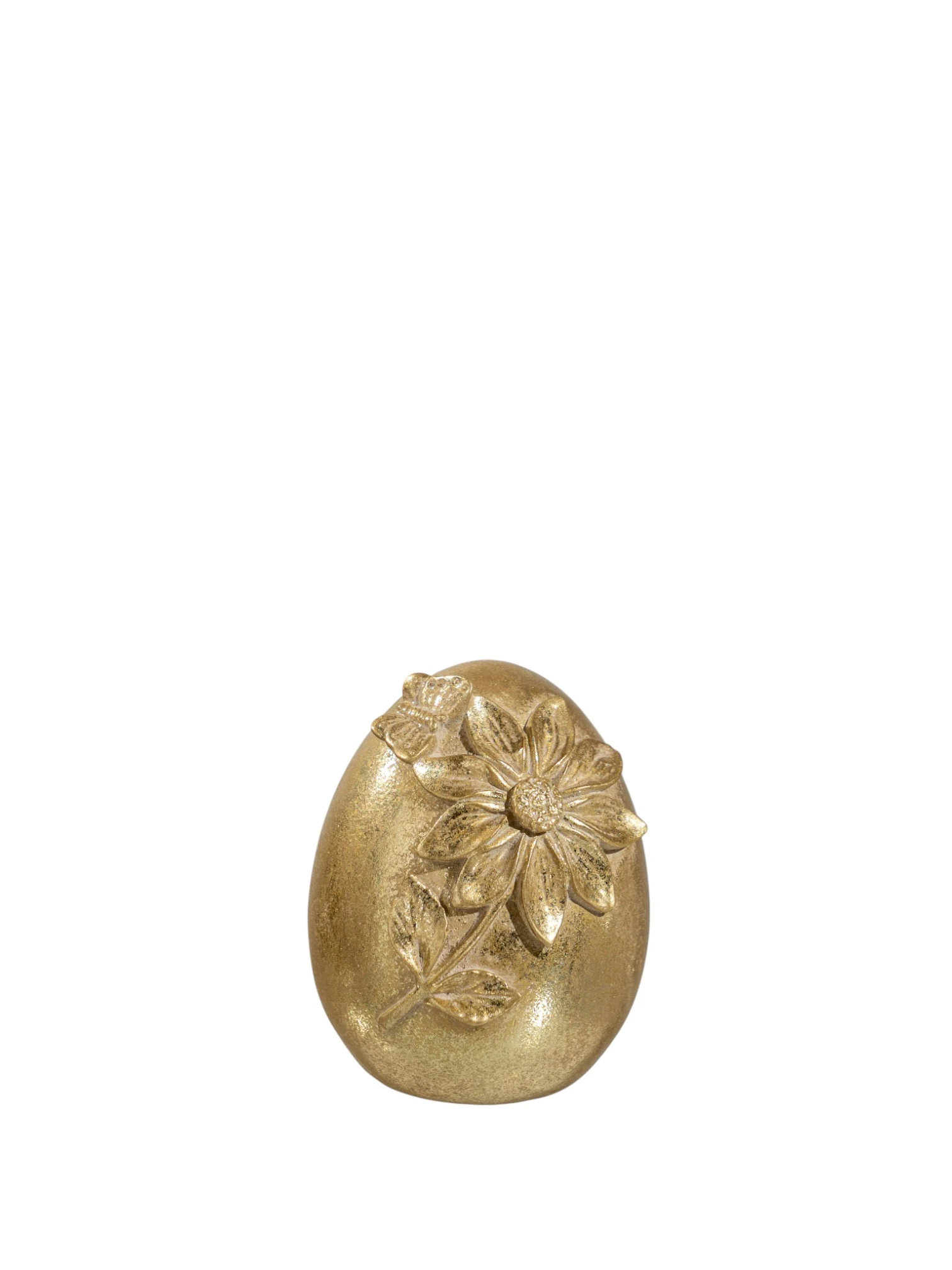 EGG GOLD ANTIQUE WITH GOLD ANTIQUE FLOWER