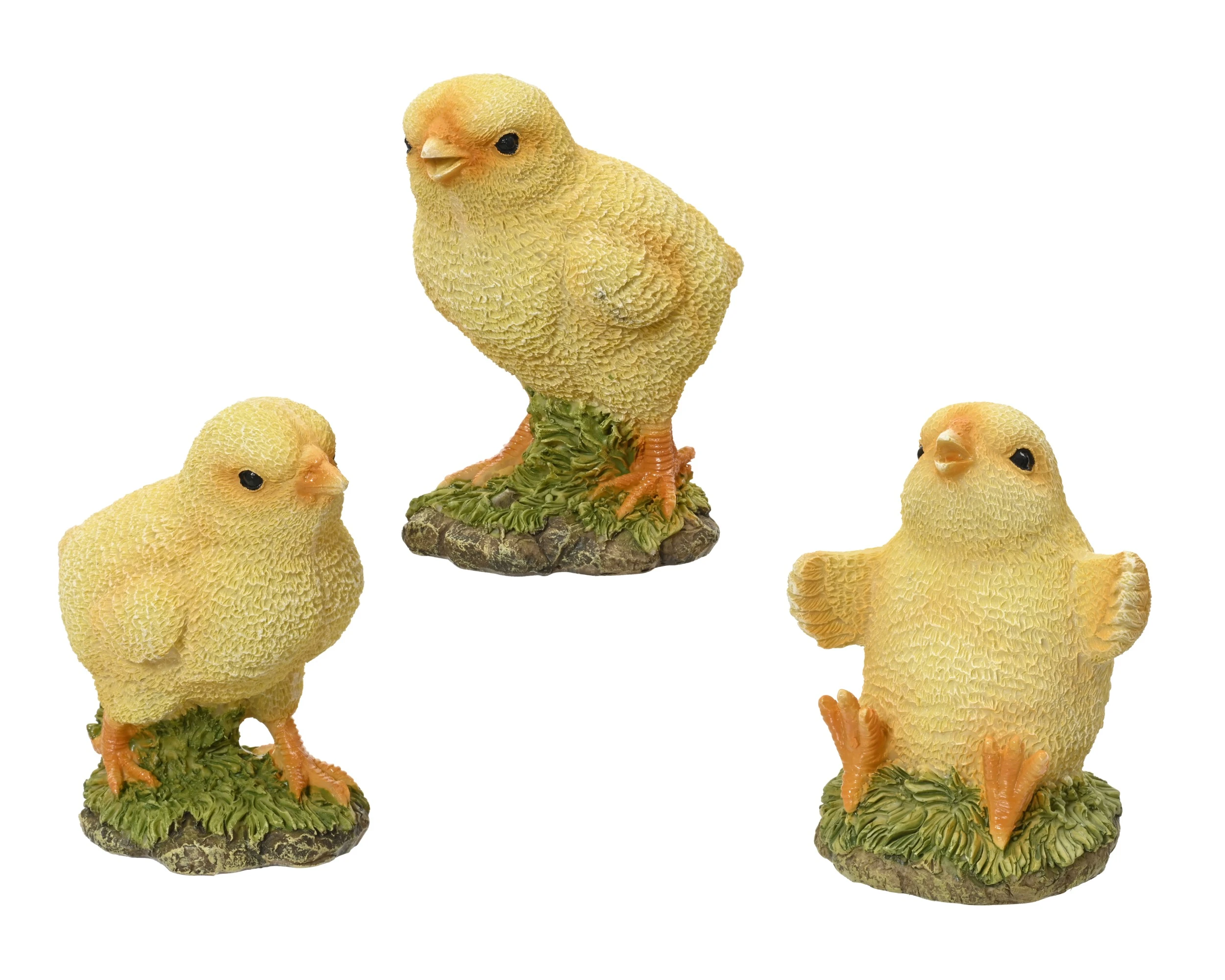 YELLOW CHICK RESIN LOOKING LEFT/RIGHT/SITTING