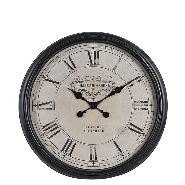 WALL CLOCK ANTIQUE BROWN - BEIGE