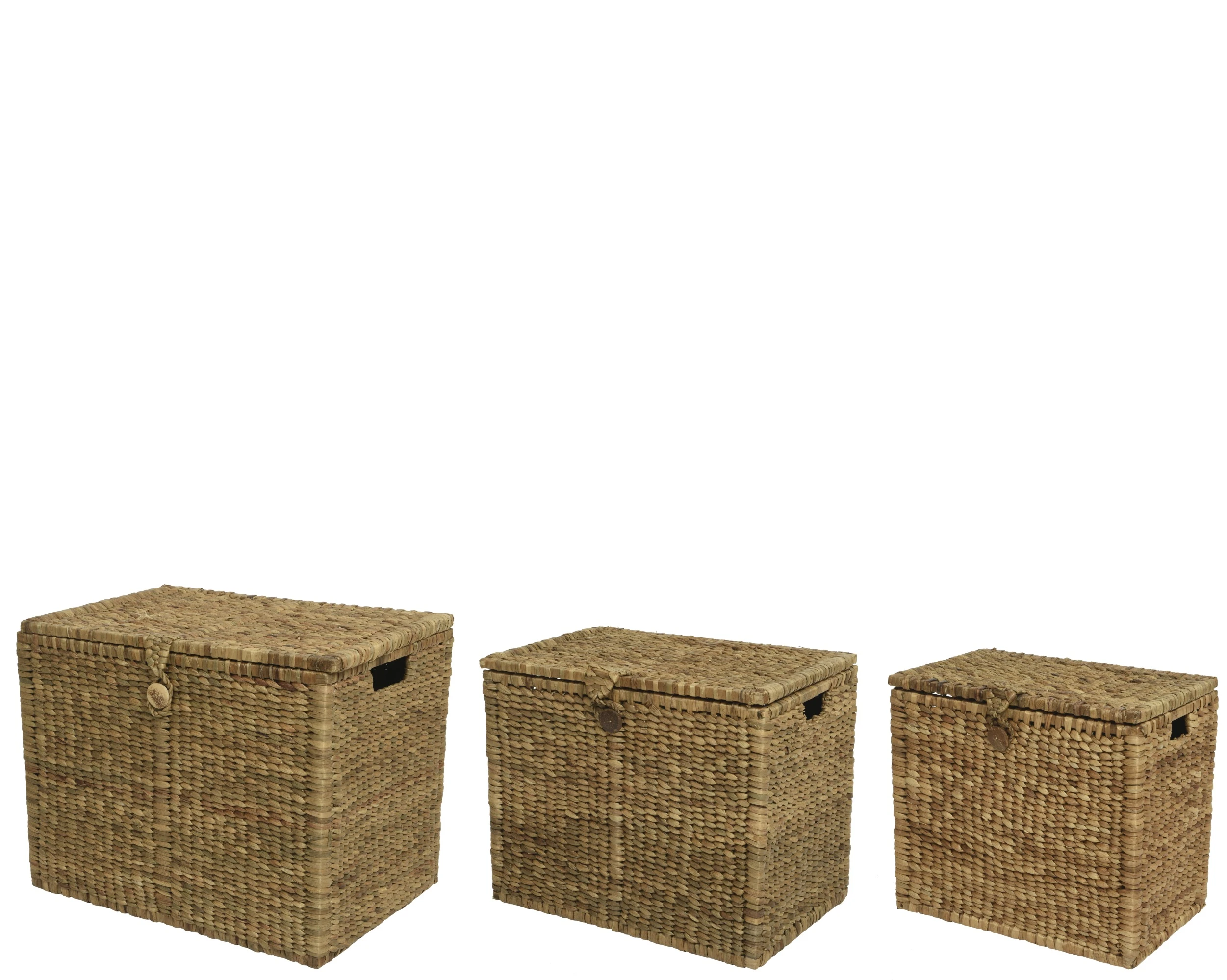 STORAGE  BOX WATERHYACINT SQUARE NATURAL WATER HYACINTH