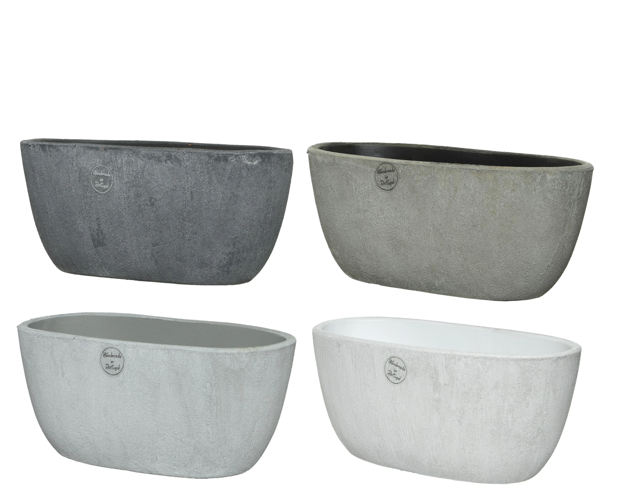 HANDMADE PLANTER TERRACOTTA ANTHRACITE/GREY/WHITE/GREEN