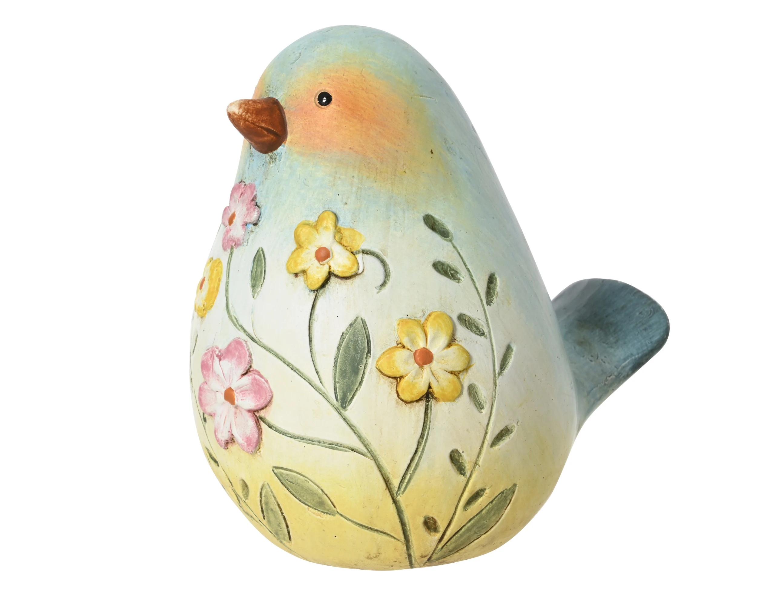 HANDMADE BLUE LARGE BIRD TERRACOTTA