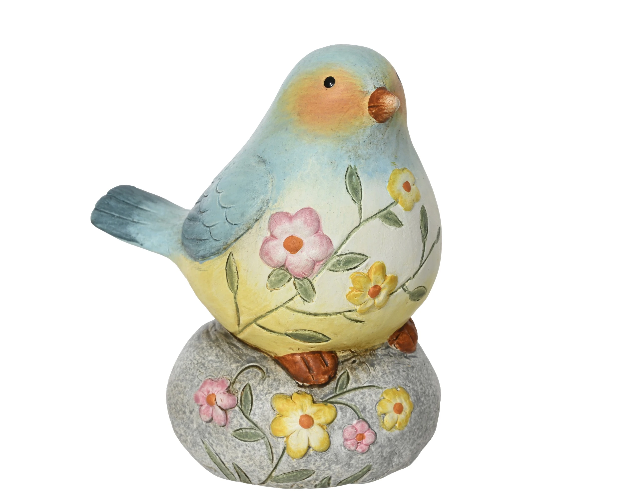 HANDMADE BLUE BIRD ON STONE TERRACOTTA