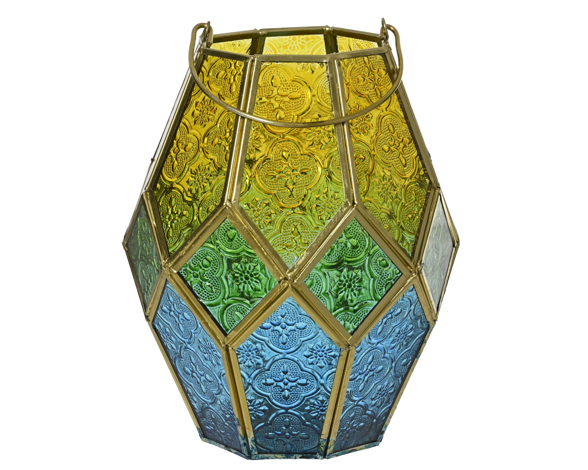 LANTERN GLASS COLORFOW GREEN