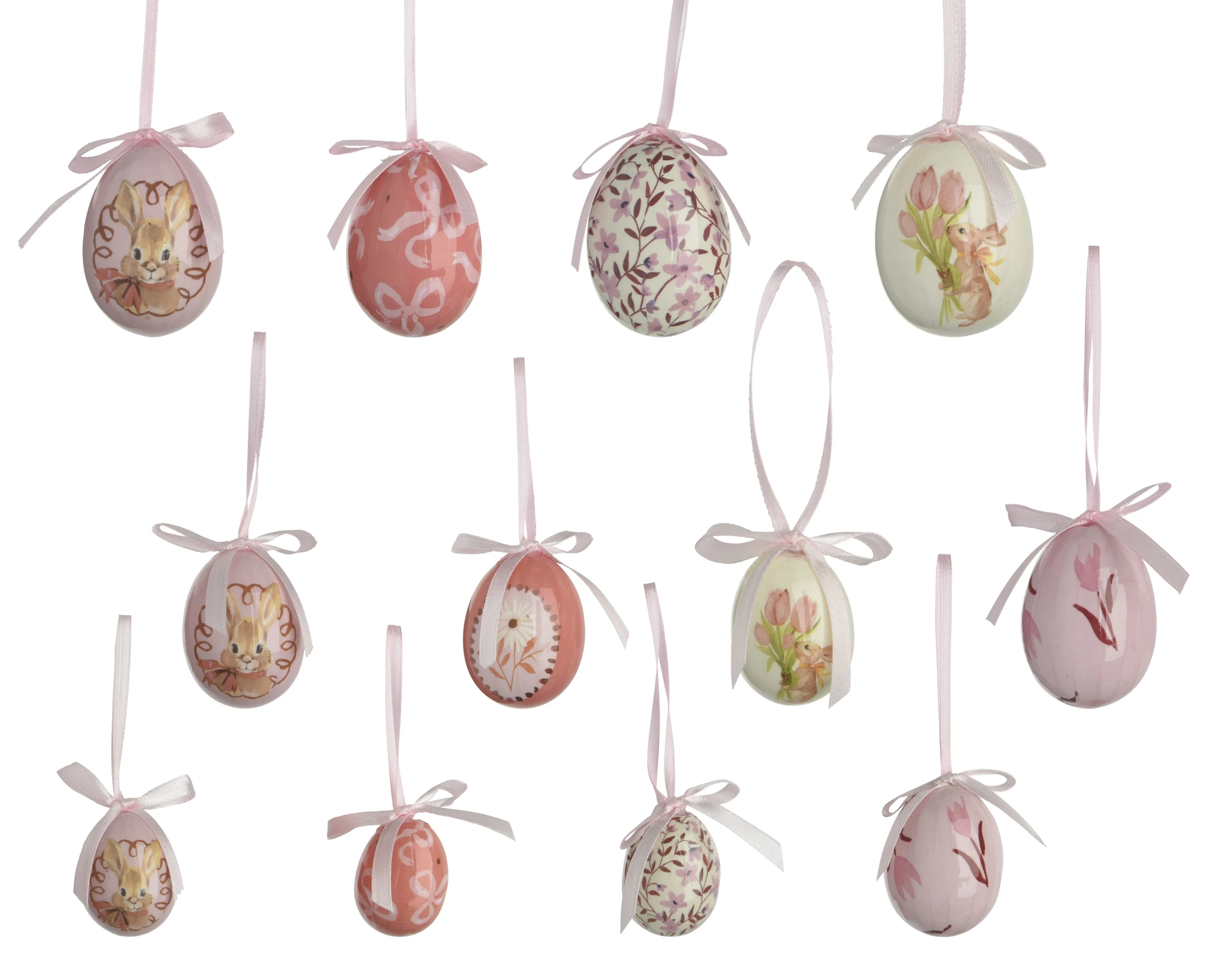 EGG  HIGH GLOSS POLYBAG A 12PCS TULIP-RABBIT W TULIP-WHITE FLOWER