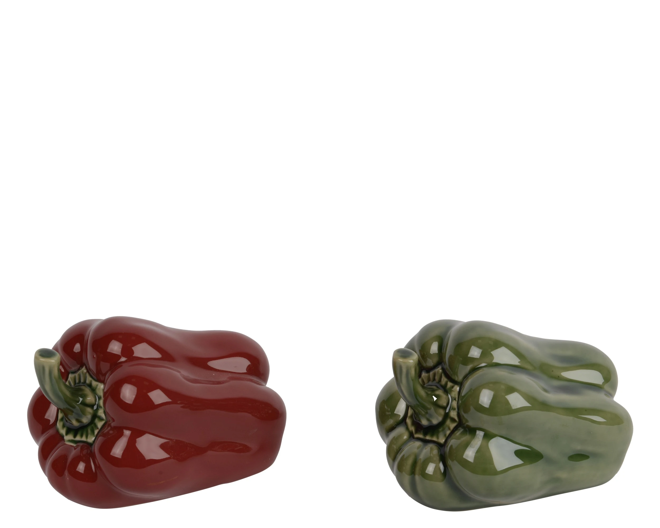 HANDMADE PEPPER PORCELAIN PAPRIKA RED/GREEN
