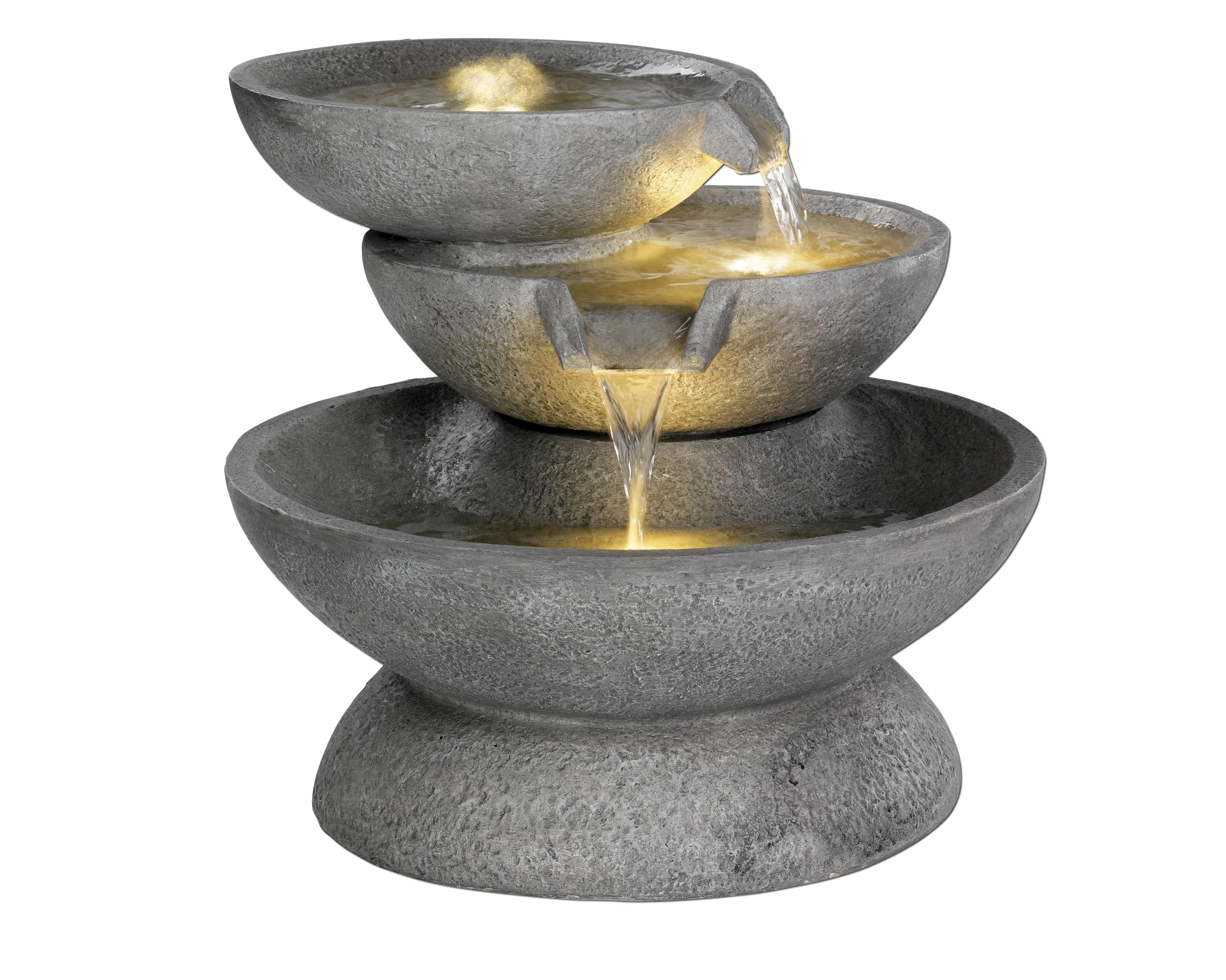 FOUNTAIN GB BOWL TIER GRC TRANSFORMER OUTDOOR GREY