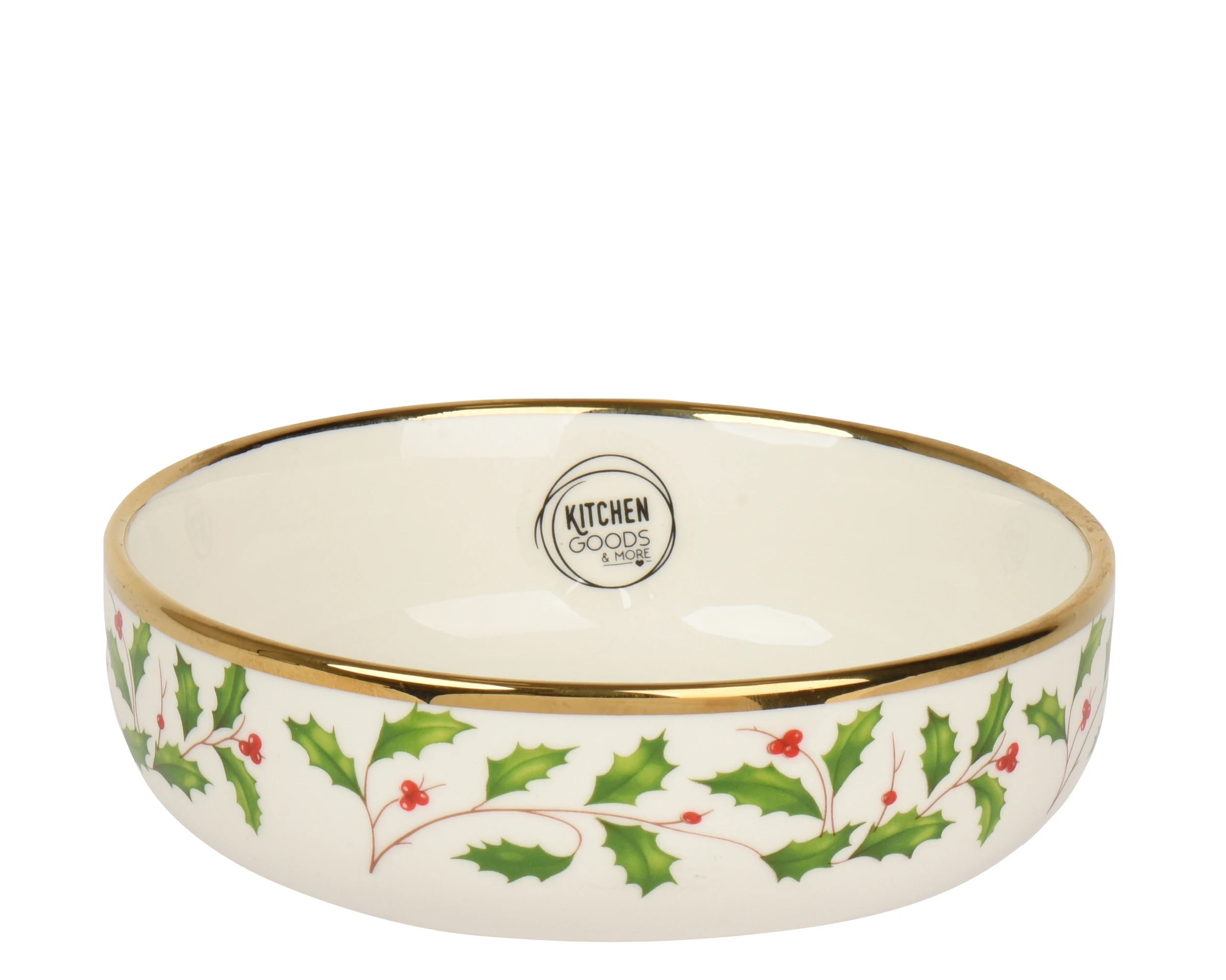 BOWL PORCELAIN DECAL W GOLD ELECTROPLATED BOWL GREEN