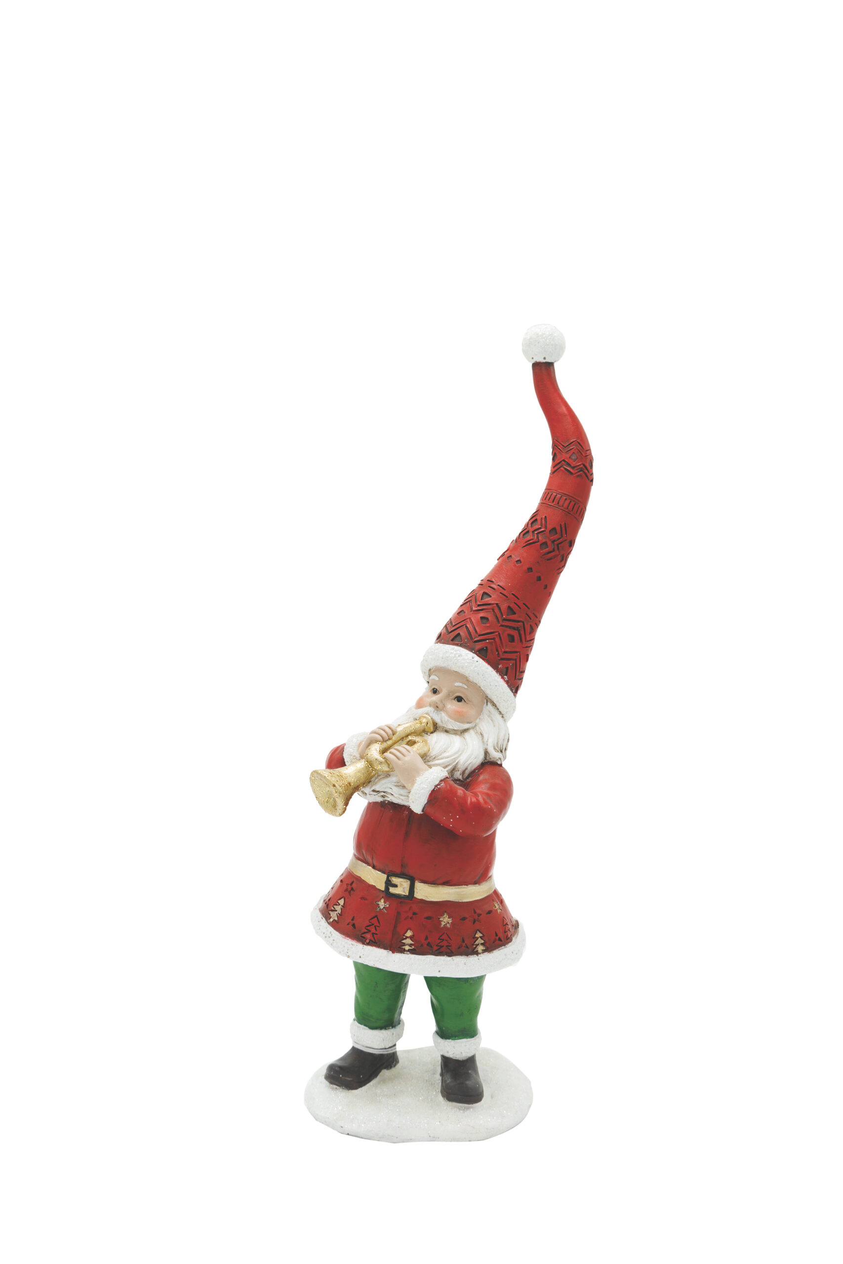 RESIN SANTA W TRUMPET