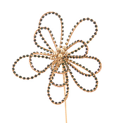 EMERALD GREEN RHINESTONE FLOWER H.53CM
