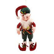 HANGING BURGUNDY/DARK GREEN FAT ELF H.66CM