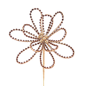 RED RHINESTONE FLOWER H.53CM