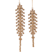 GOLD RHINESTONE DROP ORNAMENT H.28CM