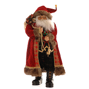 RED/BROWN STANDING SANTA H.46CM