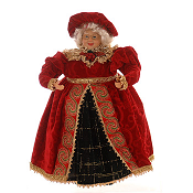 RED/GOLD/DARK GREEN MRS.CLAUSE H.41CM