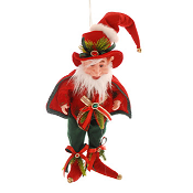 HANGING RED/GREEN FAT ELF H.41CM
