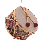 RED CHECKER HANGING DRUM H.11CM