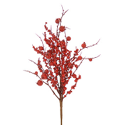 RED SPRAY WITH BERRIES AND POMEGRANATES H.57CM