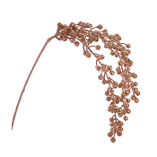 GOLD GLITTERED HANGING SPRAY WITH BERRIES H.80CM