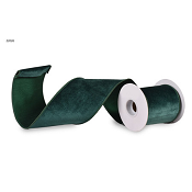 GREEN VELVET RIBBON 10CMX4.6CM