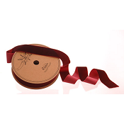 BURGUNDY VELVET RIBBON 2.5CM